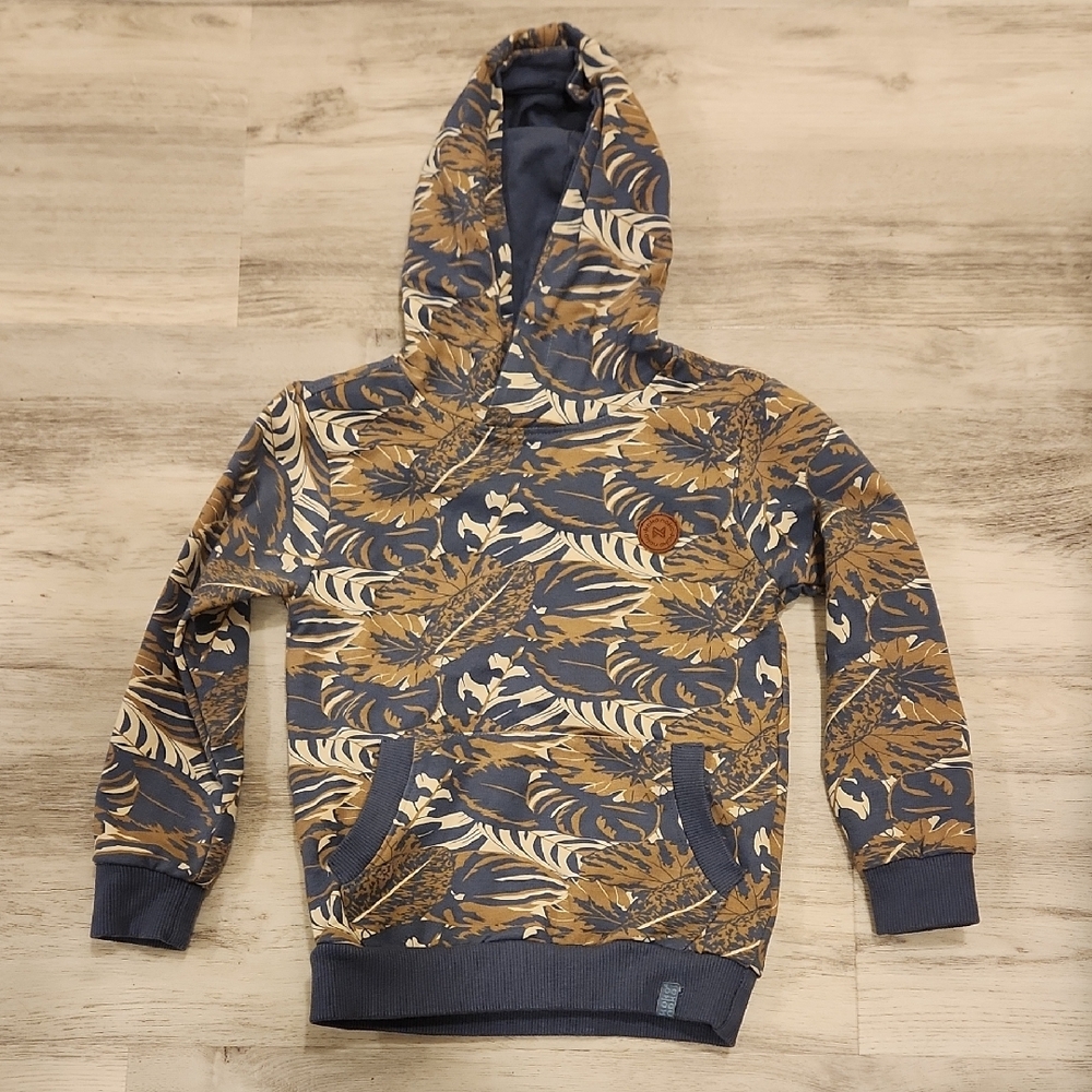 Koko Noko Urban Camouflage Blue and Brown Hoodie Size 4 Boys